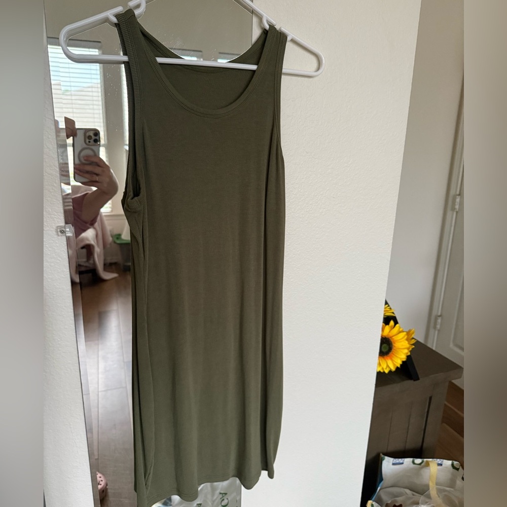 Source Unknown Olive Midi Dress